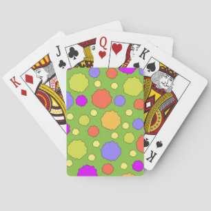 Retro kleurrijk vet helder stippenpatroon pokerkaarten