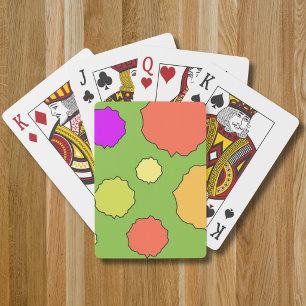 Retro kleurrijk vet helder stippenpatroon pokerkaarten