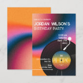 Retro kleurrijk Vinyl Kaart (Voorkant / Achterkant)