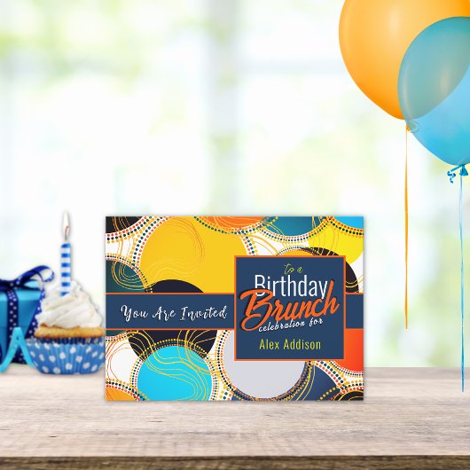 Retro Kleurrijke 70s 80s Verjaardag Uitnodiging