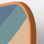 Retro Kleurrijke 70s Gebogen Strepen Pickleball Paddle (Links Detail)