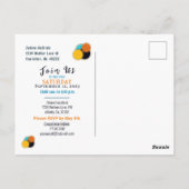 Retro Kleurrijke 80s verjaardag Brunch Aankondigin Briefkaart (Achterkant)