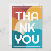 Retro Kleurrijke  Abstracte Kunst Bedankkaart (Voorkant)