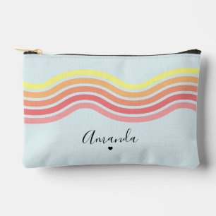 Retro Kleurrijke Blauwe Groovy Lines Beach Sunrise Etui