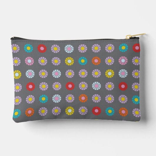 Retro kleurrijke bloem etui (Achterkant)