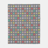 Retro kleurrijke bloem fleece deken (Voorkant)