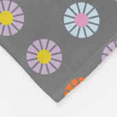 Retro kleurrijke bloem fleece deken (Hoek)