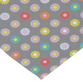 Retro kleurrijke bloem korte tafelloper (Hoek)