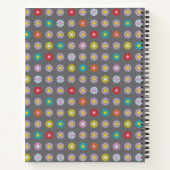 Retro kleurrijke bloem notitieboek (Achterkant)