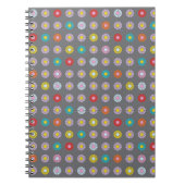 Retro kleurrijke bloem notitieboek (Voorkant)