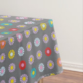 Retro kleurrijke bloem tafelkleed (Voorbeeld)