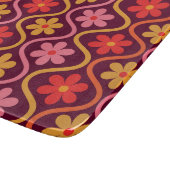 Retro kleurrijke bloemen op Mid Century Ogee Snijplank (Hoek)