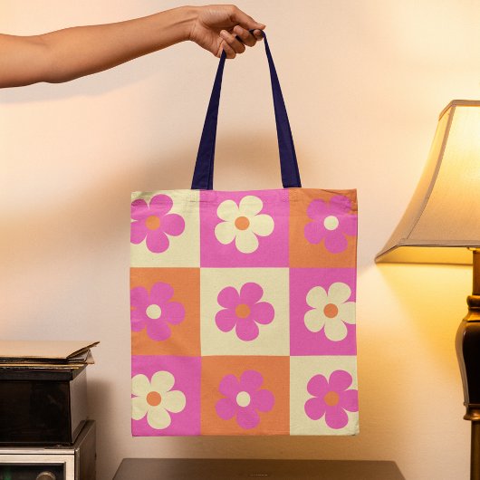 Retro Kleurrijke BOHO Bloemen Patroon Tote Bag