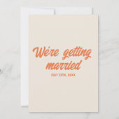 Retro Kleurrijke Bold Bright Funky Trendy Bruiloft Kaart (Achterkant)