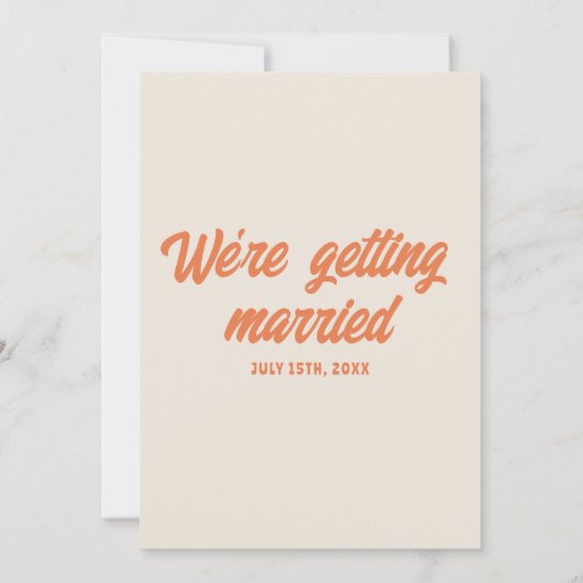 Retro Kleurrijke Bold Bright Funky Trendy Bruiloft Kaart (Achterkant)