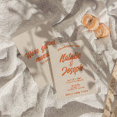 Retro Kleurrijke Bold Bright Funky Trendy Bruiloft Kaart