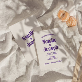 Retro Kleurrijke Bold Groovy Heldere Moderne Bruil Kaart