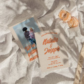 Retro Kleurrijke Bold Heldere Funky Moderne Bruilo Kaart