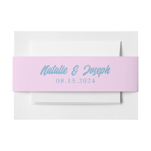 Retro Kleurrijke Bold Heldere Moderne Minimale Huw Uitnodigingen Wikkel (Voorkant Voorbeeld)