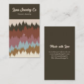 Retro Kleurrijke Bos 1 Speld Sieraden Visitekaartj Visitekaartje (Voorkant / Achterkant)