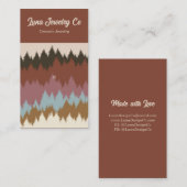 Retro Kleurrijke Bos 1 Speld Sieraden Visitekaartj Visitekaartje (Voorkant / Achterkant)