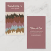 Retro Kleurrijke Bos 2 Speld Sieraden Visitekaartj Visitekaartje (Voorkant / Achterkant)