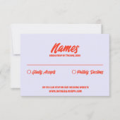 Retro Kleurrijke Bright Bold Funky Moderne Bruilof RSVP Kaartje (Voorkant)