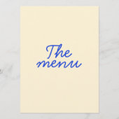 Retro Kleurrijke Bright Funky Modern Lijst Bruilof Menu (Achterkant)