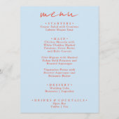 Retro Kleurrijke Bright Funky Modern Unieke bruilo Menu (Voorkant)