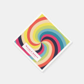 Retro Kleurrijke Bruiloft Servet (Hoek)