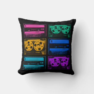 Retro Kleurrijke Cassettebandjes Kussen