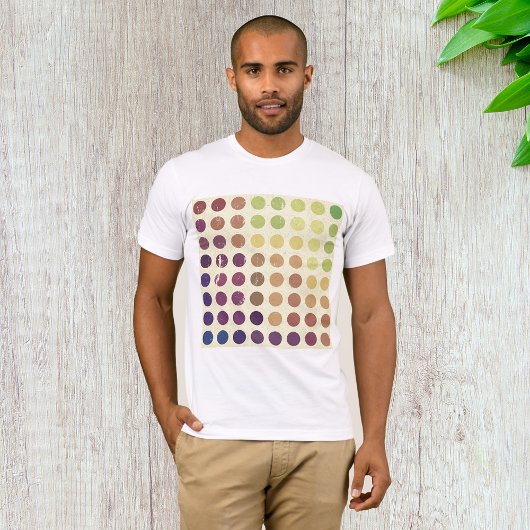 Retro Kleurrijke Circles Mannen T-shirt