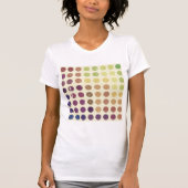 Retro Kleurrijke Cirkels Vrouwen T-shirt (Voorkant)