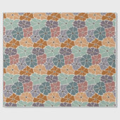 Retro Kleurrijke Daisy Cadeaupapier (Vlak)