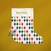 Retro  kleurrijke diamant eenvoudig