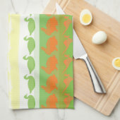 Retro kleurrijke dieren Modern Stripes Patroon #5 Theedoek (Quarter Fold)