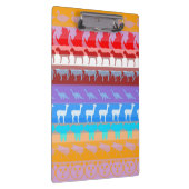 Retro kleurrijke dieren Moderne strepen patroon #2 Klembord (Rechts)
