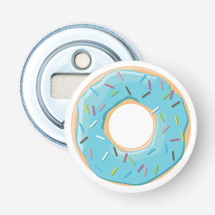 Retro Kleurrijke Donut Patroon Minimalistische Pre Button Flesopener