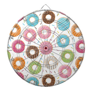Retro Kleurrijke Donut Patroon Minimalistische Pre Dartbord