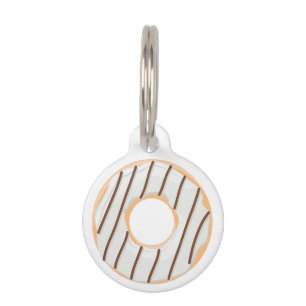 Retro Kleurrijke Donut Patroon Minimalistische Pre Huisdierpenning