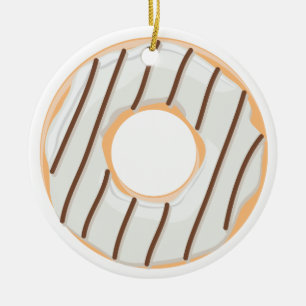 Retro Kleurrijke Donut Patroon Minimalistische Pre Keramisch Ornament