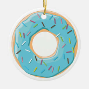 Retro Kleurrijke Donut Patroon Minimalistische Pre Keramisch Ornament