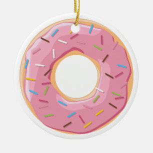 Retro Kleurrijke Donut Patroon Minimalistische Pre Keramisch Ornament