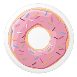 Retro Kleurrijke Donut Patroon Minimalistische Pre Keramische Knop