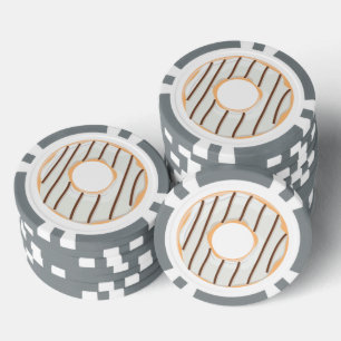 Retro Kleurrijke Donut Patroon Minimalistische Pre Poker Chips