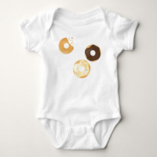 Retro Kleurrijke Donut Patroon Minimalistische Pre Romper