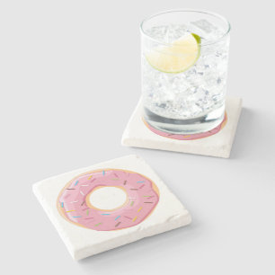 Retro Kleurrijke Donut Patroon Minimalistische Pre Stenen Onderzetter