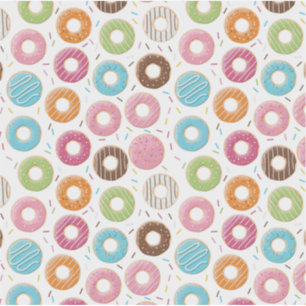 Retro Kleurrijke Donut Patroon Minimalistische Pre Sticker