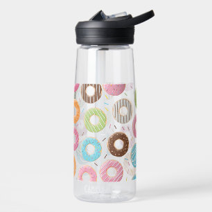 Retro Kleurrijke Donut Patroon Minimalistische Pre Waterfles