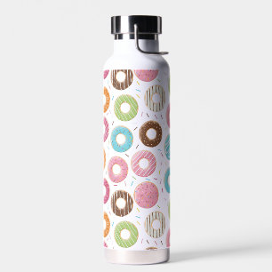 Retro Kleurrijke Donut Patroon Minimalistische Pre Waterfles